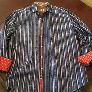 3 XL Robert Graham long sleeve button down shirts